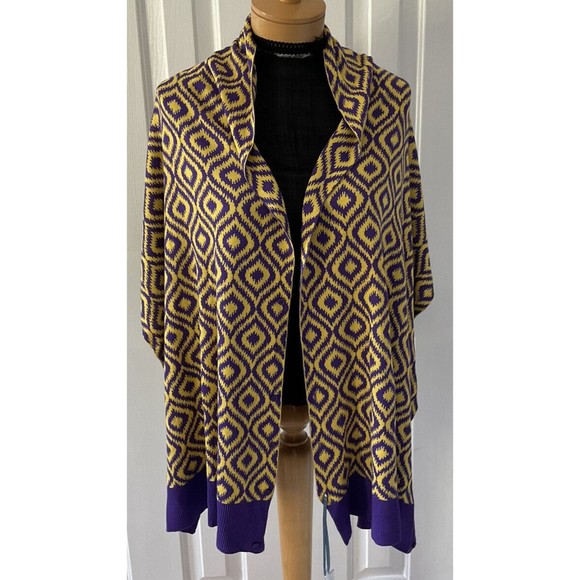 Scene Weaver Papillon Scarf Purple/Yellow Many Ways to Wear Scarf/Shawl etc. NEW - Picture 2 of 12